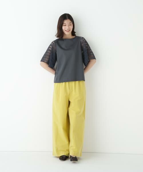 human woman / ヒューマンウーマン パンツ | ◆コットンリネンウェザー近江晒シェフパンツ | 詳細2