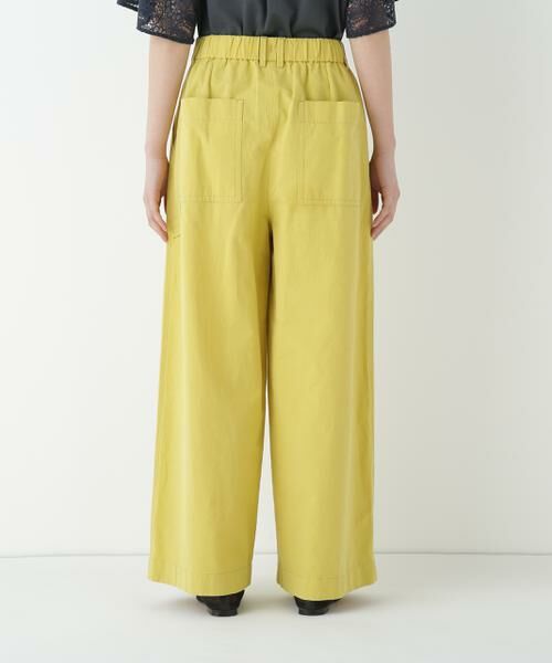 human woman / ヒューマンウーマン パンツ | ◆コットンリネンウェザー近江晒シェフパンツ | 詳細4