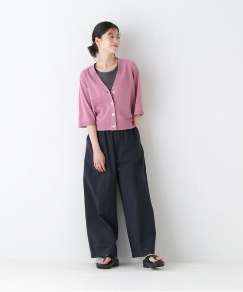 human woman / ヒューマンウーマン パンツ | ◆コットンリネンウェザー近江晒シェフパンツ | 詳細7