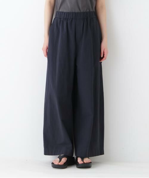 human woman / ヒューマンウーマン パンツ | ◆コットンリネンウェザー近江晒シェフパンツ | 詳細9
