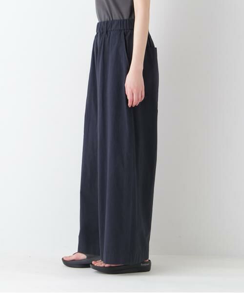 human woman / ヒューマンウーマン パンツ | ◆コットンリネンウェザー近江晒シェフパンツ | 詳細10