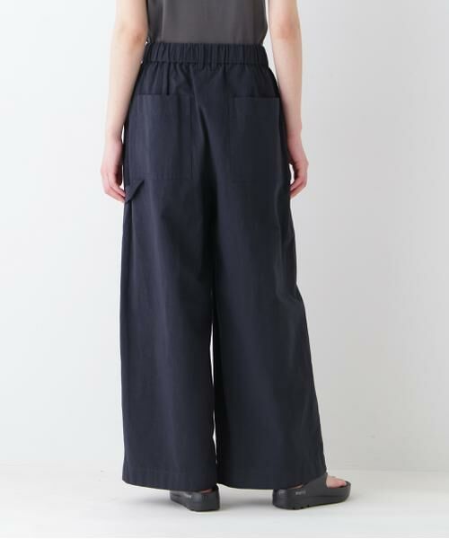human woman / ヒューマンウーマン パンツ | ◆コットンリネンウェザー近江晒シェフパンツ | 詳細11