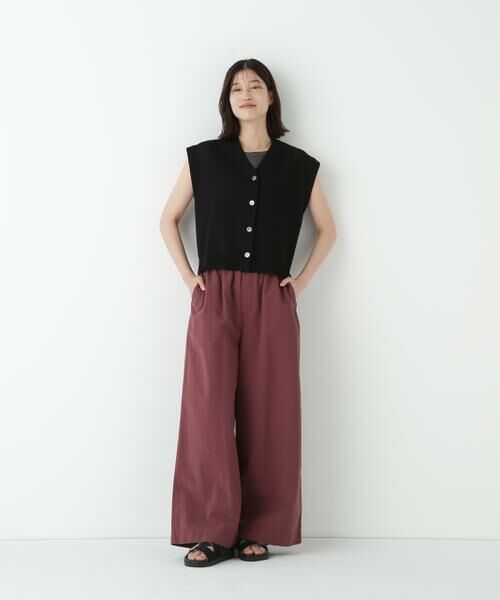human woman / ヒューマンウーマン パンツ | ◆コットンリネンウェザー近江晒シェフパンツ | 詳細17