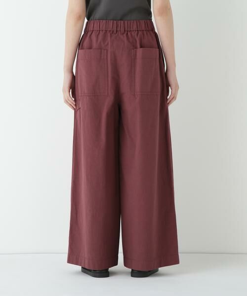 human woman / ヒューマンウーマン パンツ | ◆コットンリネンウェザー近江晒シェフパンツ | 詳細20