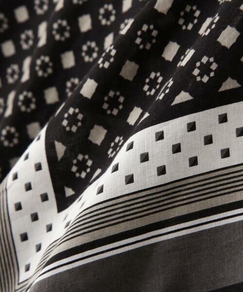 human woman / ヒューマンウーマン ワンピース | ◆コットンセルロースパネル幾何プリントフレアスリーブワンピース | 詳細10