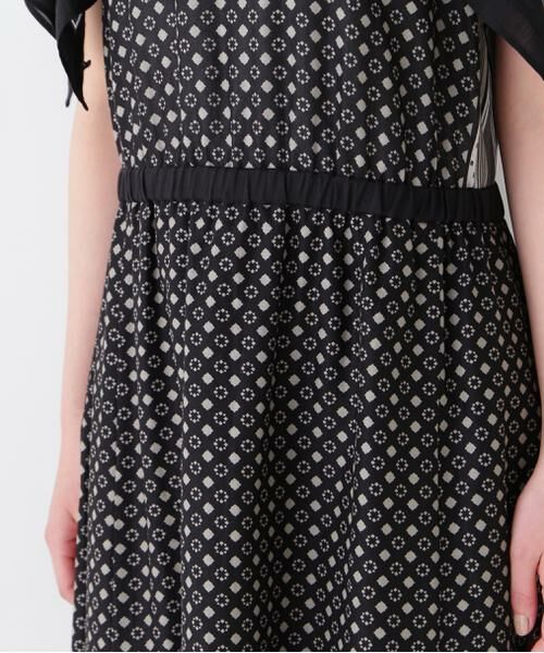 human woman / ヒューマンウーマン ワンピース | ◆コットンセルロースパネル幾何プリントフレアスリーブワンピース | 詳細7