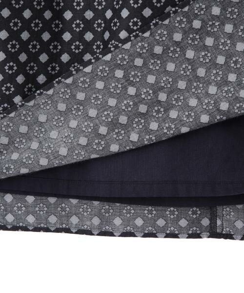 human woman / ヒューマンウーマン ワンピース | ◆コットンセルロースパネル幾何プリントフレアスリーブワンピース | 詳細15