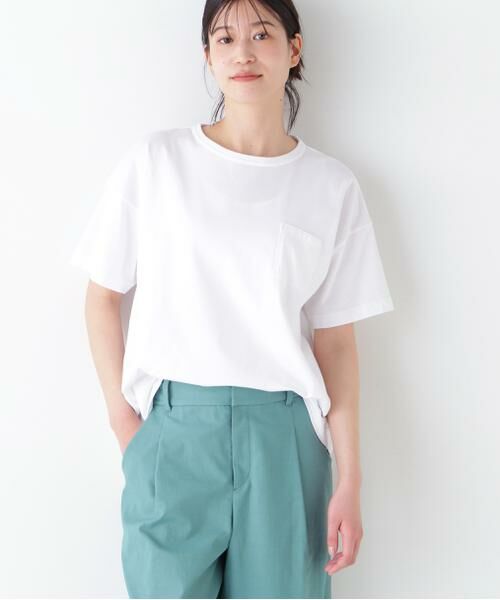 human woman / ヒューマンウーマン カットソー | ◆バックロゴポケットＴシャツ | 詳細12