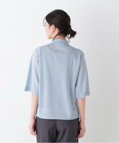 human woman / ヒューマンウーマン ニット・セーター | 【ウォッシャブル】シアーハイゲージ半袖カーディガン | 詳細4