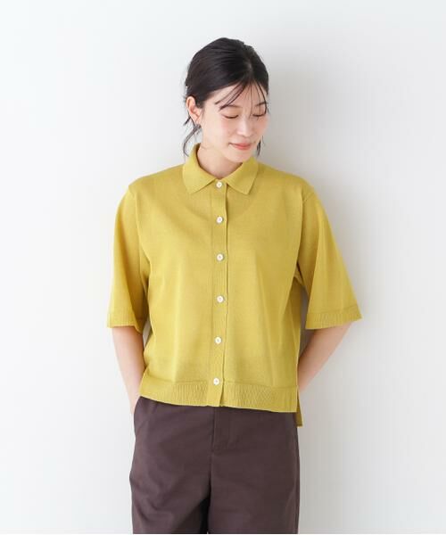 human woman / ヒューマンウーマン ニット・セーター | 【ウォッシャブル】シアーハイゲージ半袖カーディガン | 詳細8