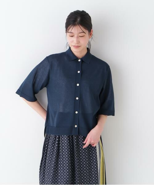 human woman / ヒューマンウーマン ニット・セーター | 【ウォッシャブル】シアーハイゲージ半袖カーディガン | 詳細17