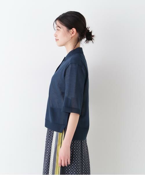 human woman / ヒューマンウーマン ニット・セーター | 【ウォッシャブル】シアーハイゲージ半袖カーディガン | 詳細18