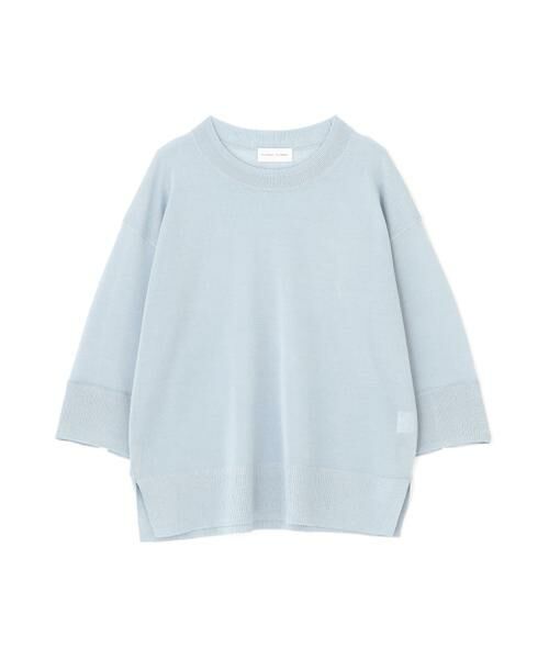 human woman / ヒューマンウーマン ニット・セーター | 【ウォッシャブル】シアーハイゲージクルーネックプルオーバー | 詳細1