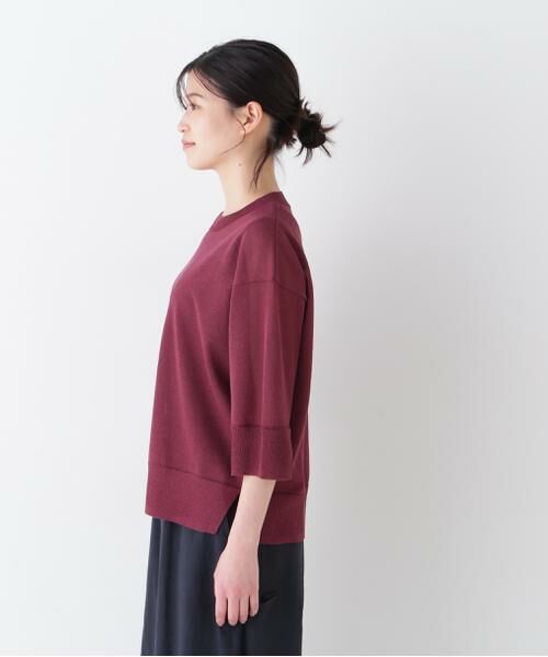 human woman / ヒューマンウーマン ニット・セーター | 【ウォッシャブル】シアーハイゲージクルーネックプルオーバー | 詳細12