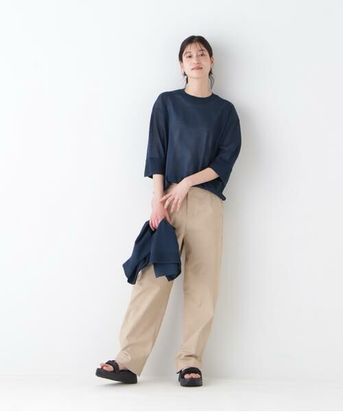 human woman / ヒューマンウーマン ニット・セーター | 【ウォッシャブル】シアーハイゲージクルーネックプルオーバー | 詳細20