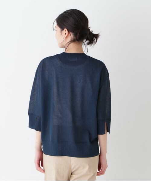 human woman / ヒューマンウーマン ニット・セーター | 【ウォッシャブル】シアーハイゲージクルーネックプルオーバー | 詳細22