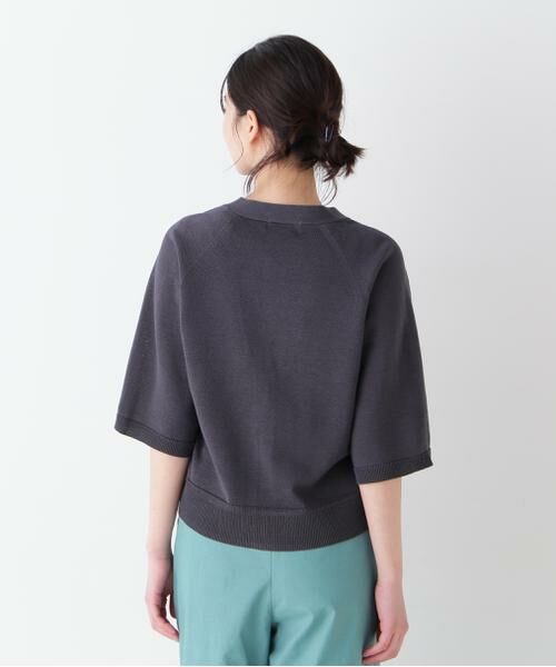 human woman / ヒューマンウーマン ニット・セーター | 【ウォッシャブル】ハイゲージギマラグランＶカーデ | 詳細9