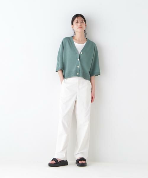 human woman / ヒューマンウーマン ニット・セーター | 【ウォッシャブル】ハイゲージギマラグランＶカーデ | 詳細16