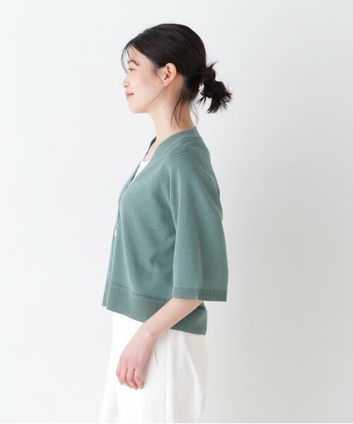 human woman / ヒューマンウーマン ニット・セーター | 【ウォッシャブル】ハイゲージギマラグランＶカーデ | 詳細19
