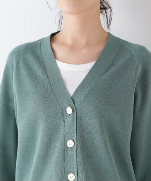 human woman / ヒューマンウーマン ニット・セーター | 【ウォッシャブル】ハイゲージギマラグランＶカーデ | 詳細21