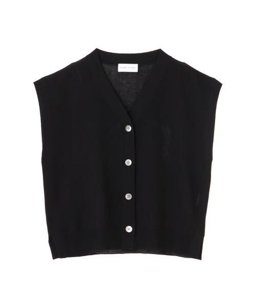 human woman / ヒューマンウーマン ニット・セーター | ◆綿ナイロン鹿の子ジレ | 詳細1