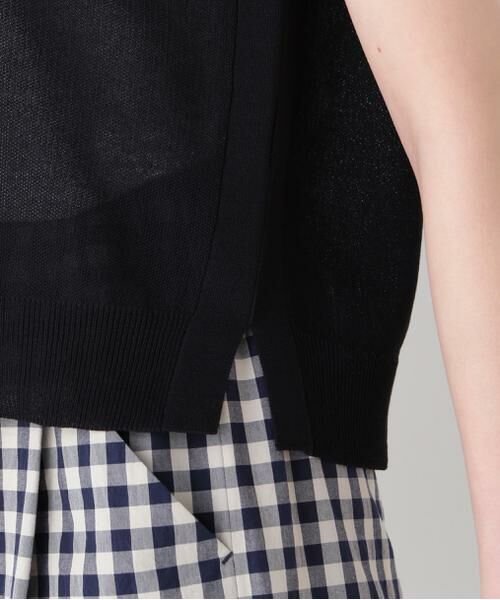 human woman / ヒューマンウーマン ニット・セーター | ◆綿ナイロン鹿の子ジレ | 詳細10