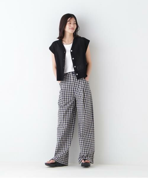 human woman / ヒューマンウーマン ニット・セーター | ◆綿ナイロン鹿の子ジレ | 詳細2