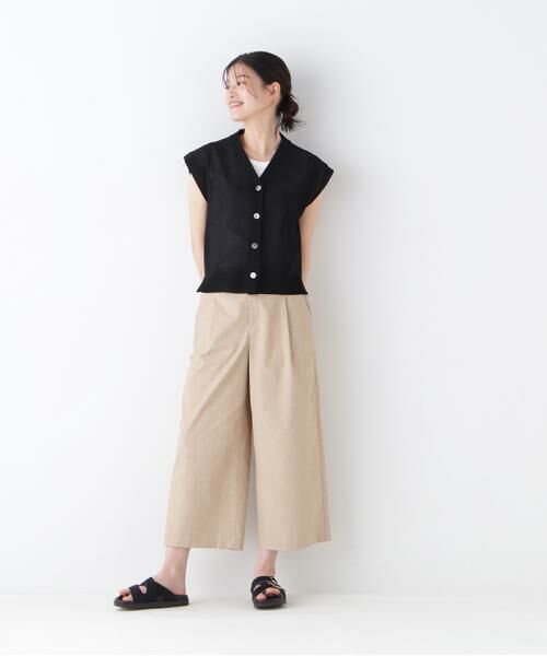 human woman / ヒューマンウーマン ニット・セーター | ◆綿ナイロン鹿の子ジレ | 詳細3