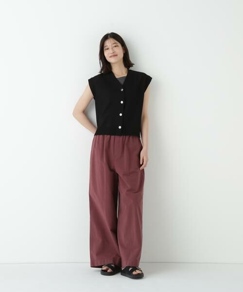 human woman / ヒューマンウーマン ニット・セーター | ◆綿ナイロン鹿の子ジレ | 詳細4