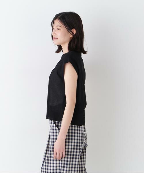 human woman / ヒューマンウーマン ニット・セーター | ◆綿ナイロン鹿の子ジレ | 詳細5