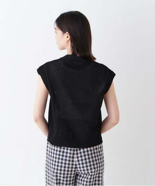 human woman / ヒューマンウーマン ニット・セーター | ◆綿ナイロン鹿の子ジレ | 詳細7