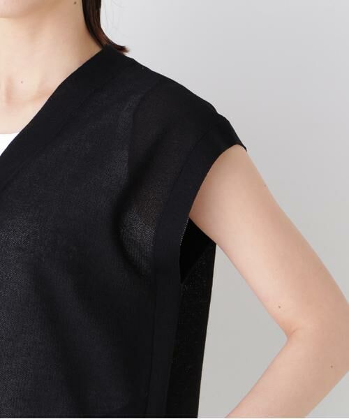 human woman / ヒューマンウーマン ニット・セーター | ◆綿ナイロン鹿の子ジレ | 詳細9