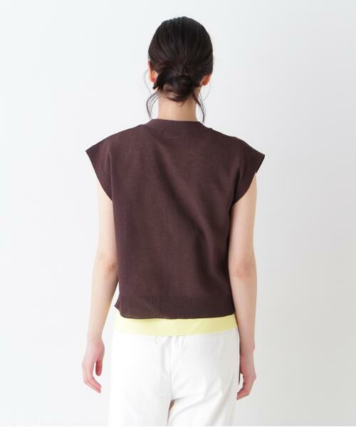 human woman / ヒューマンウーマン ニット・セーター | ◆綿ナイロン鹿の子ジレ | 詳細15