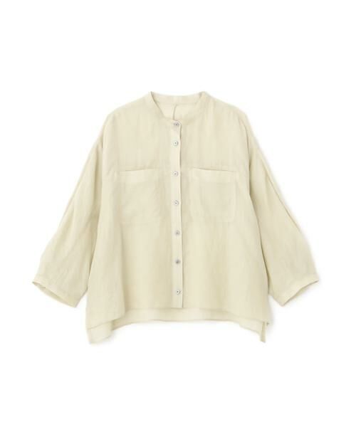 human woman / ヒューマンウーマン シャツ・ブラウス | ◆ラミーバンドカラーシャツブラウス | 詳細7