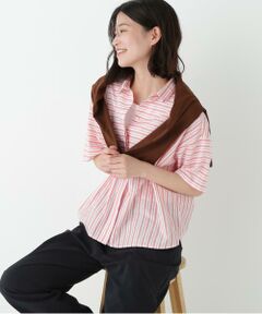 human woman / ヒューマンウーマン シャツ・ブラウス | ◆コットンストライプボックスシャツ