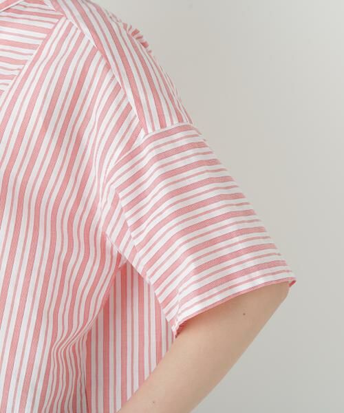 human woman / ヒューマンウーマン シャツ・ブラウス | ◆コットンストライプボックスシャツ | 詳細9