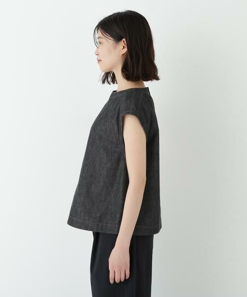 human woman / ヒューマンウーマン シャツ・ブラウス | ◆ライトオンスデニムボートネックブラウス | 詳細6