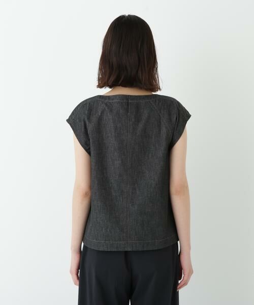 human woman / ヒューマンウーマン シャツ・ブラウス | ◆ライトオンスデニムボートネックブラウス | 詳細7