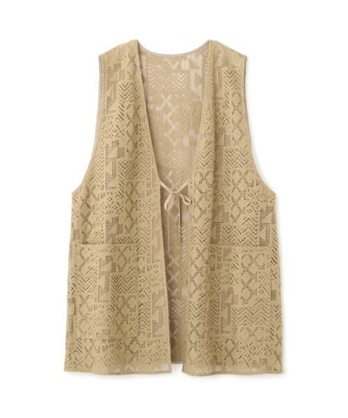 human woman / ヒューマンウーマン シャツ・ブラウス | ◆ジオメトリックレースジレ | 詳細6