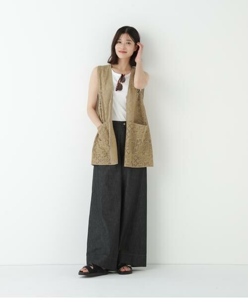 human woman / ヒューマンウーマン シャツ・ブラウス | ◆ジオメトリックレースジレ | 詳細8