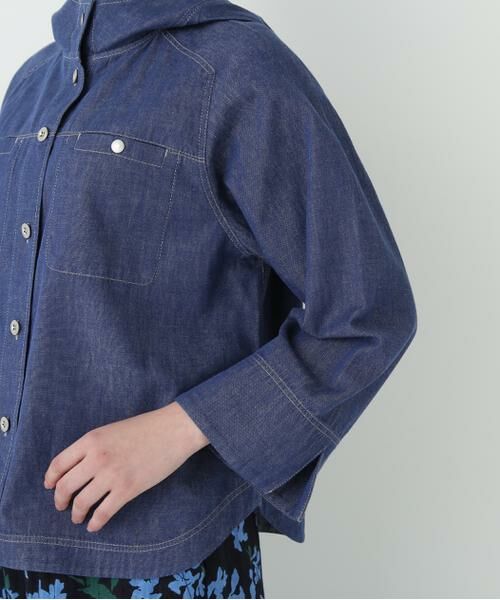 human woman / ヒューマンウーマン シャツ・ブラウス | ◆ライトオンスデニムフードブラウス | 詳細8