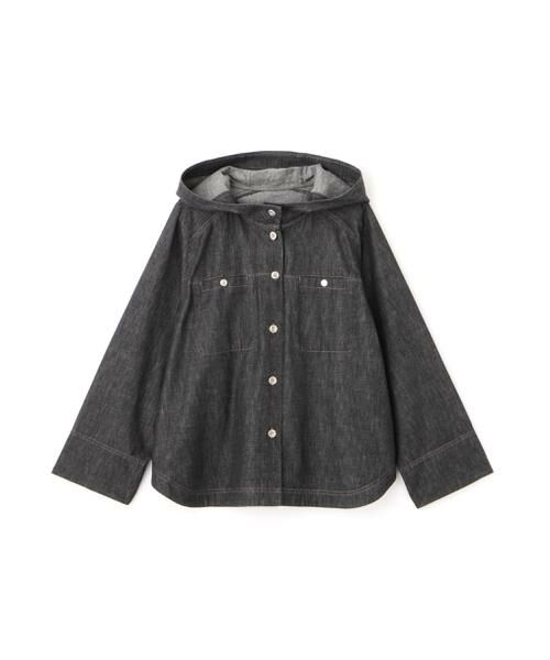 human woman / ヒューマンウーマン シャツ・ブラウス | ◆ライトオンスデニムフードブラウス | 詳細14