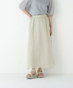 human woman / ヒューマンウーマン スカート | ◆ラミーサイドボックスタックギャザースカート