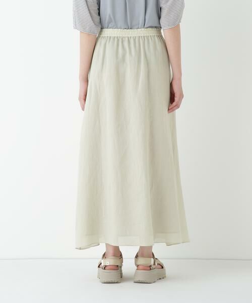 human woman / ヒューマンウーマン スカート | ◆ラミーサイドボックスタックギャザースカート | 詳細16