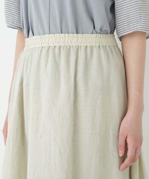 human woman / ヒューマンウーマン スカート | ◆ラミーサイドボックスタックギャザースカート | 詳細17