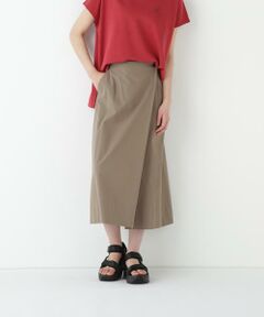 human woman / ヒューマンウーマン スカート | ◆コットンキュプラウェザーラップフレアースカート