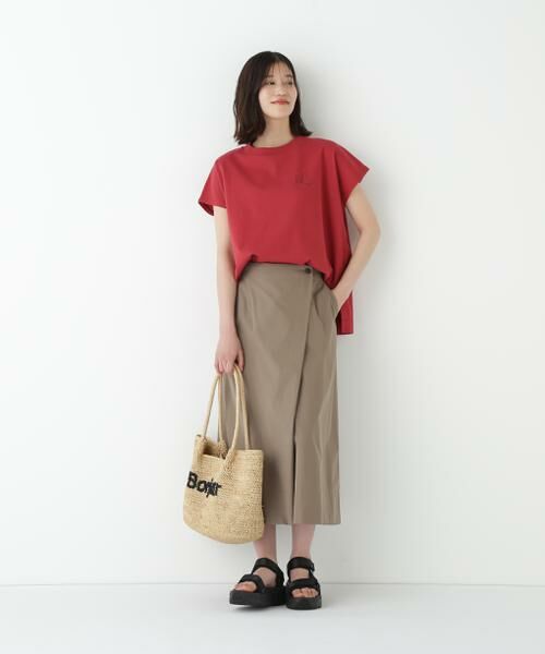 human woman / ヒューマンウーマン スカート | ◆コットンキュプラウェザーラップフレアースカート | 詳細2