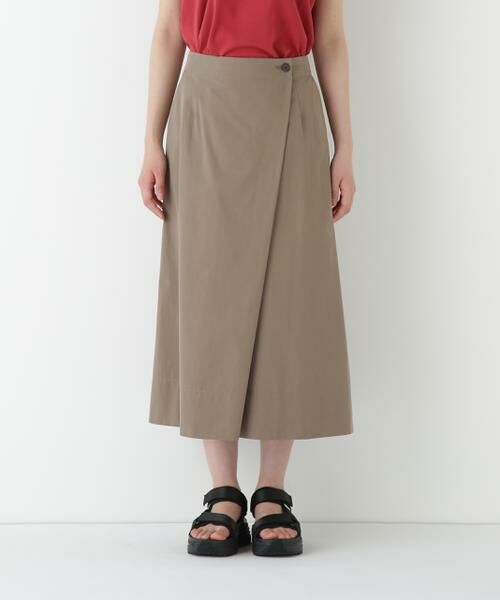 human woman / ヒューマンウーマン スカート | ◆コットンキュプラウェザーラップフレアースカート | 詳細4