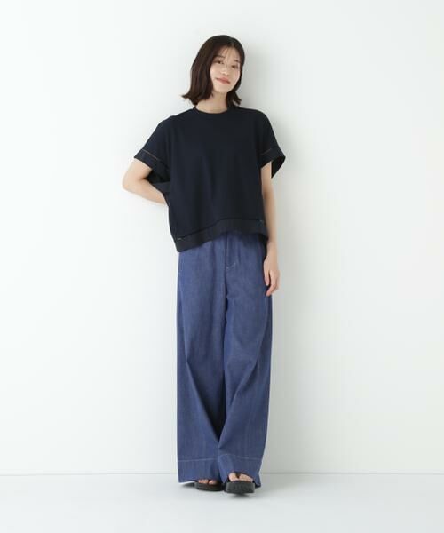 human woman / ヒューマンウーマン パンツ | ◆ライトオンスデニムツイストバギーパンツ | 詳細3