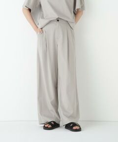 human woman / ヒューマンウーマン パンツ | ◆プレーティング天竺タックセミワイドパンツ